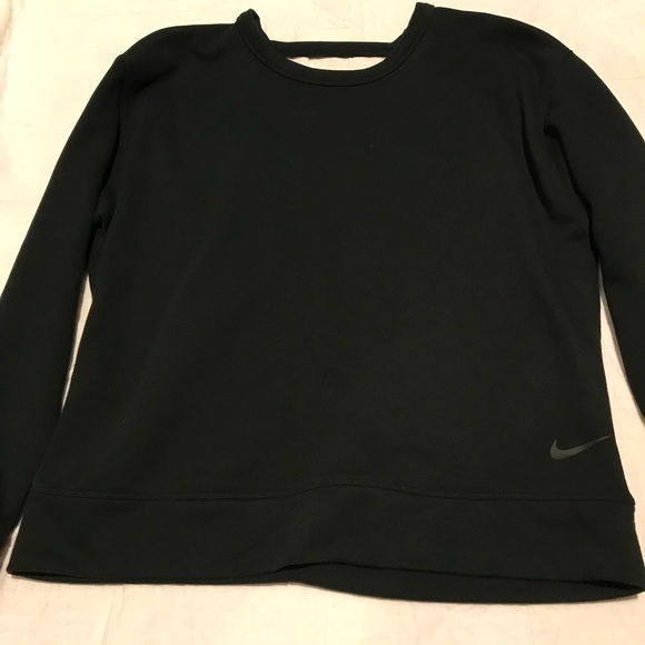 Nike Tops - Nike Open Back DriFit Black Sweatshirt, Small